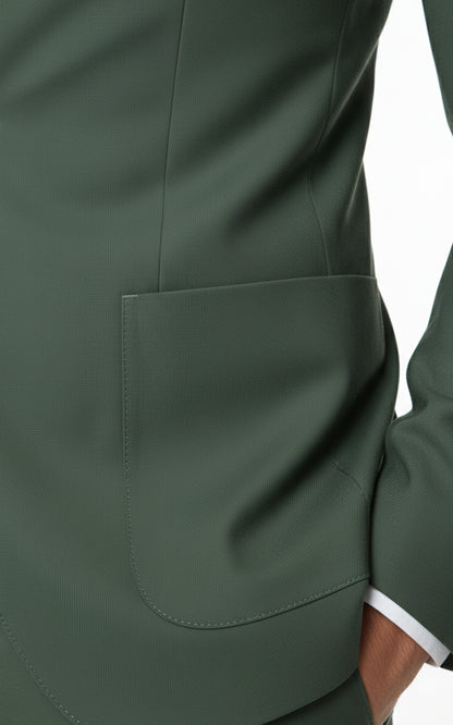 Mens Light Green Bespoke Business Suit Wedding Formal Set