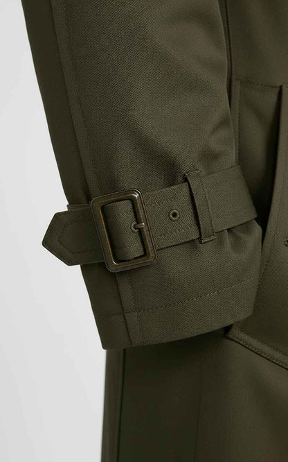 Made men's premium dark green double-breasted Custom trench coat