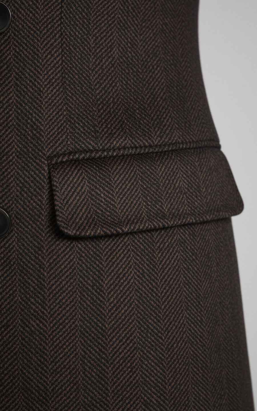 Custom Men's overcoat Brown Double Breasted Winter Formal