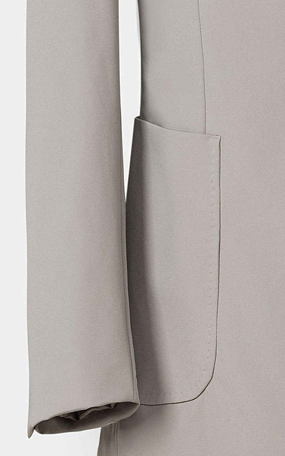 Men's Beige Wool Business Suit - Premium Custom Tailored