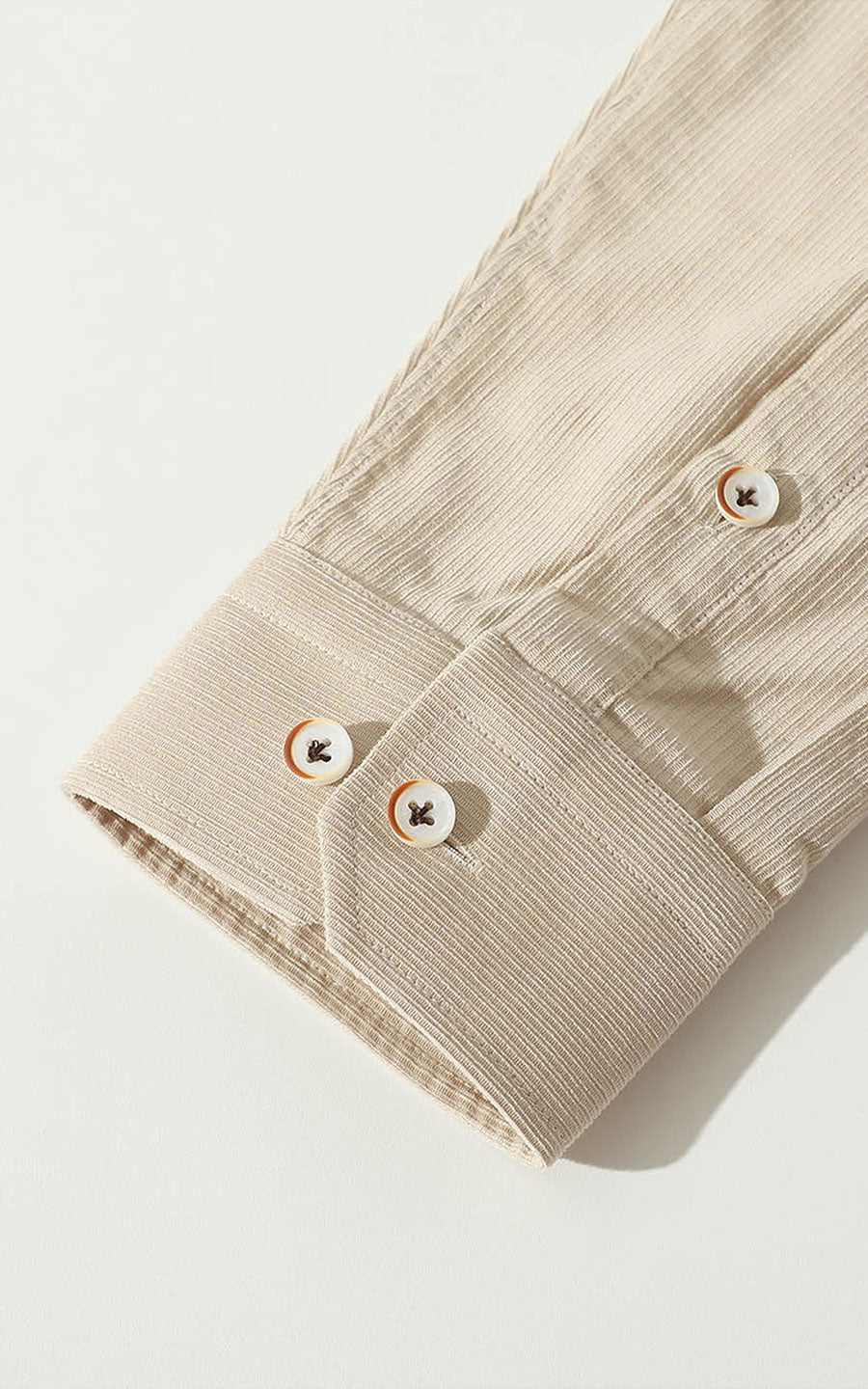 Sustainable khaki dress shirt - men's organic cotton