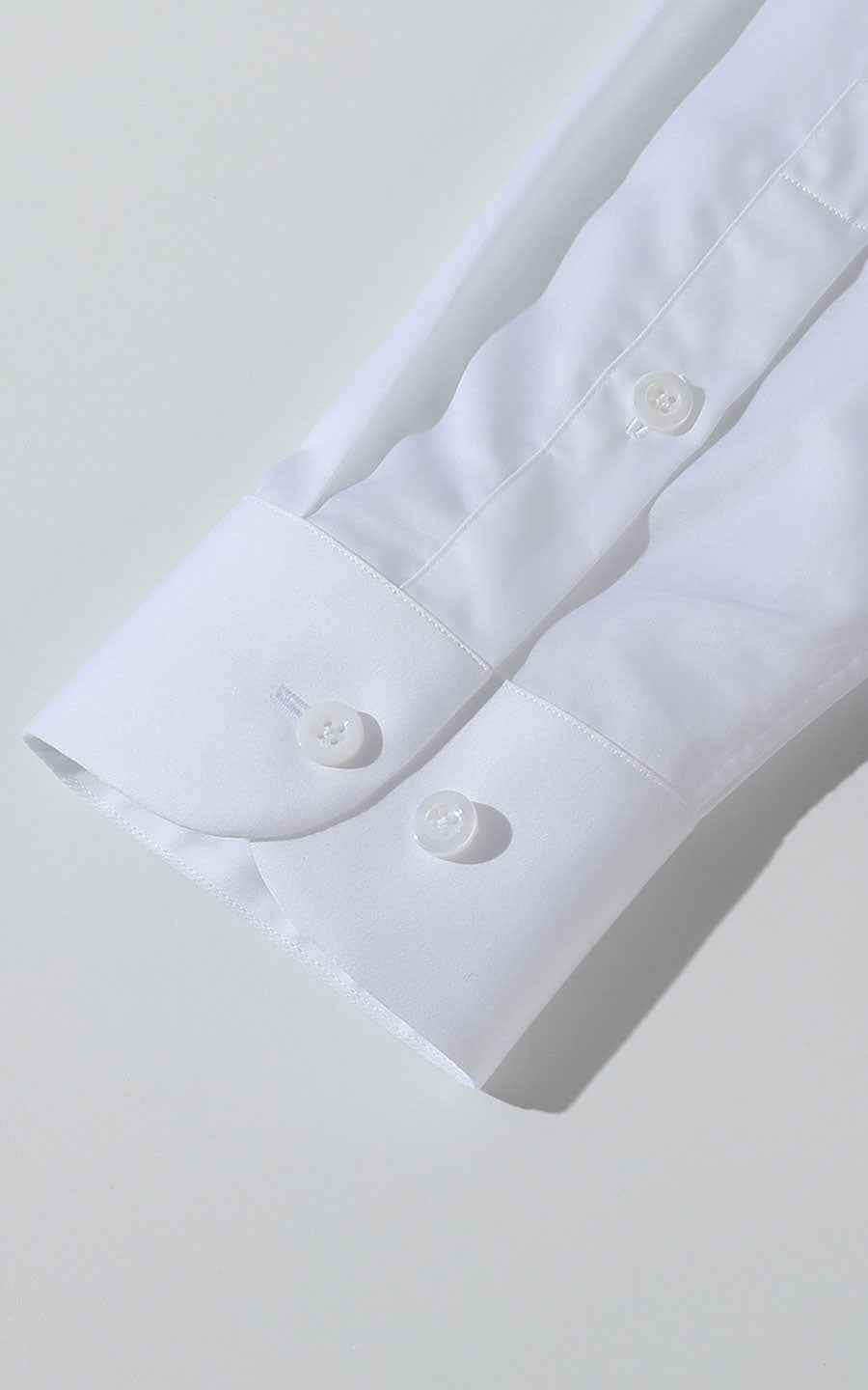 Men's White Bamboo Embroidered Chinese Shirt - Custom Fit