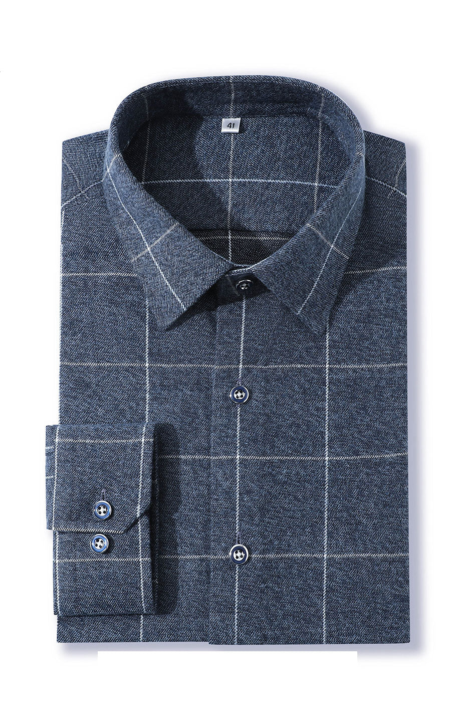 Cotton flannel shirt side view - men's personalized