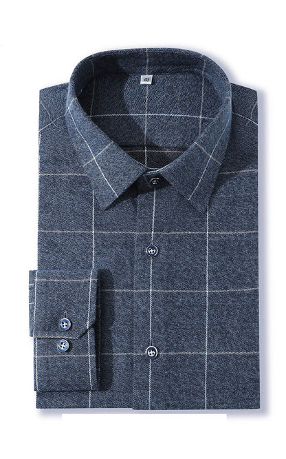 Cotton flannel shirt side view - men's personalized