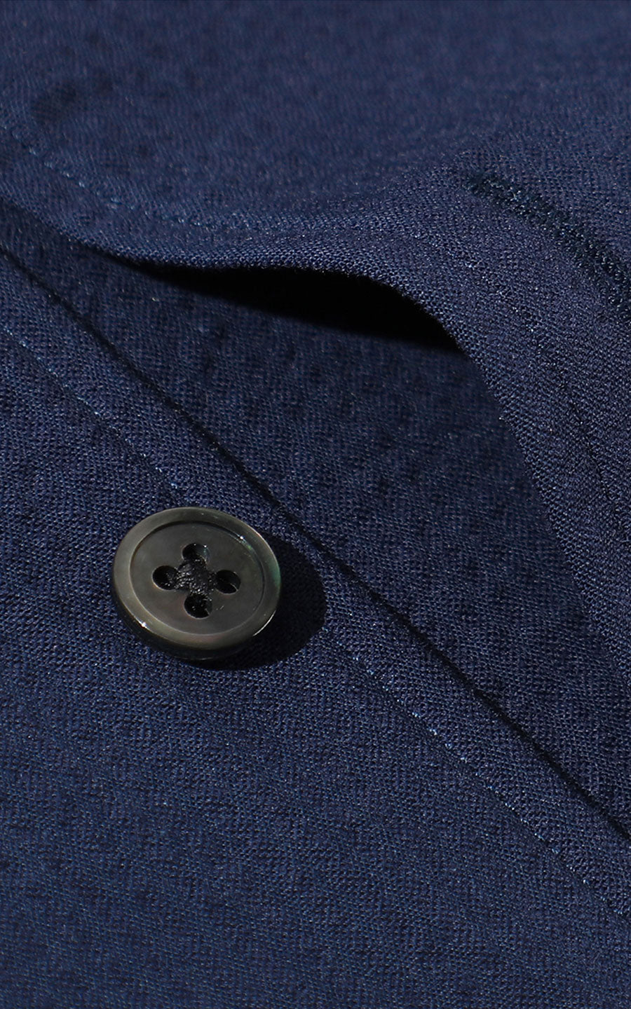 Dark Blue Dress Shirt Collar Detail - Premium Quality