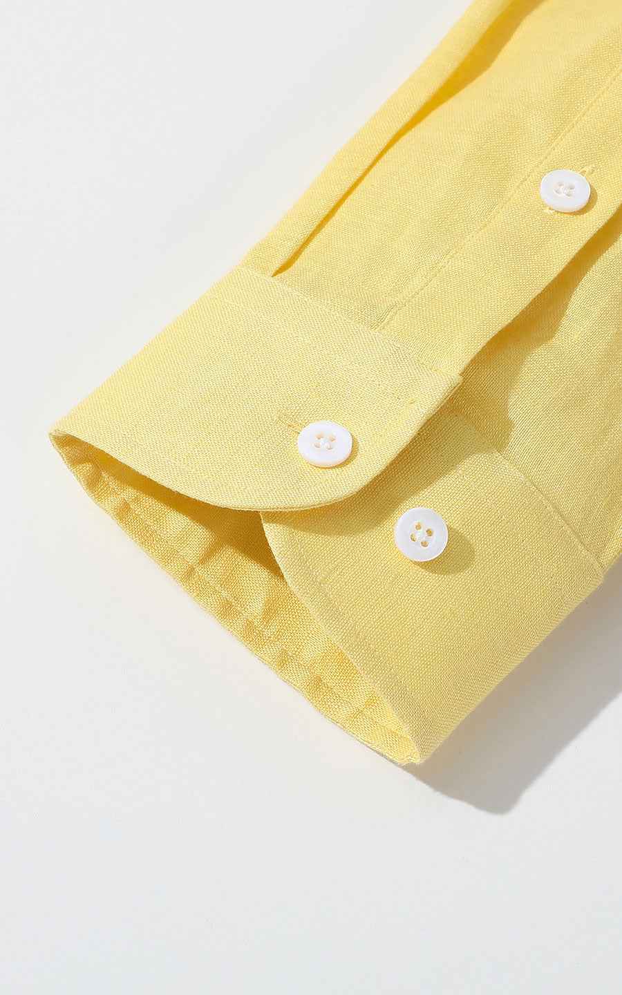 Rich Yellow Linen Long Sleeve Casual Shirt - Louisville