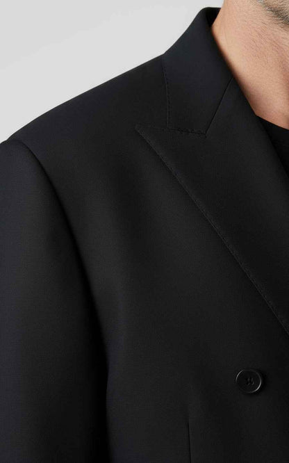 Double Breasted Navy Custom Suit Men Wedding Business Set