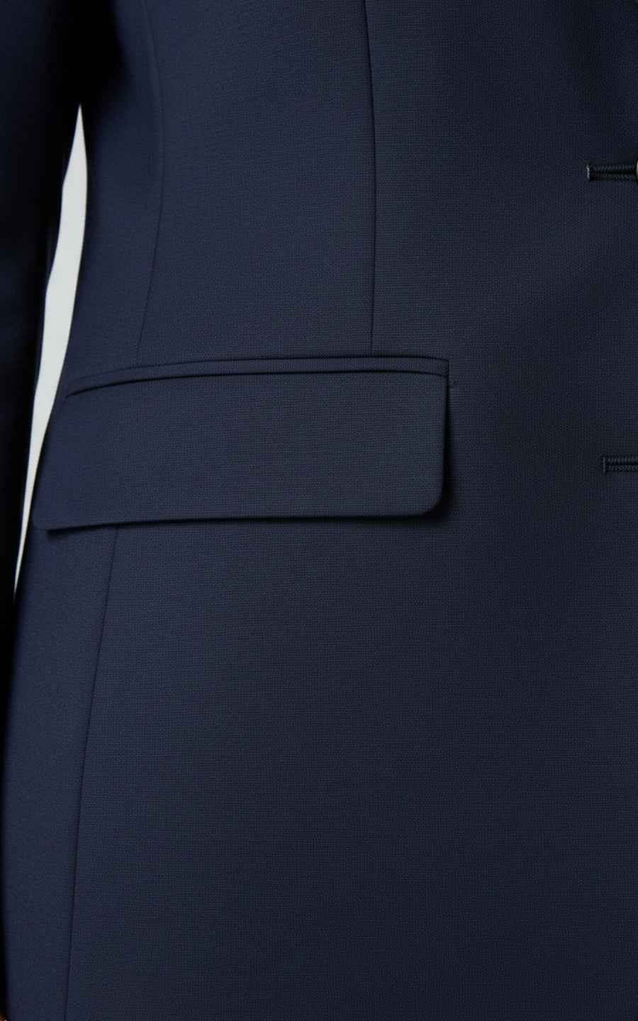 Navy Blue Women's Tailored Suit Set