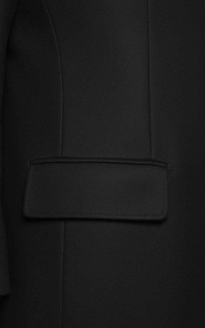 High-end custom black wool men's casual overcoat