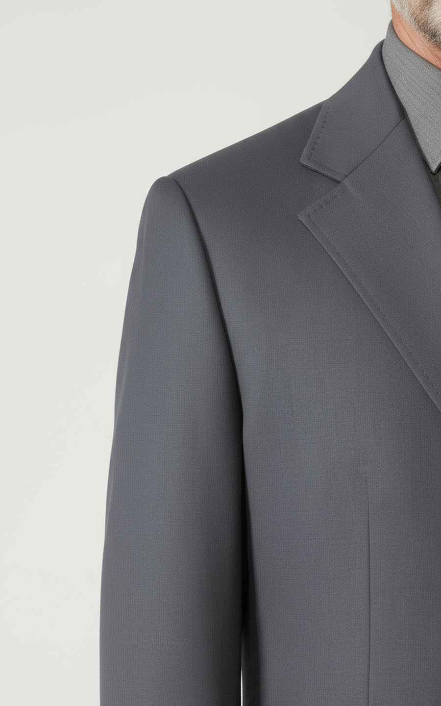 Charcoal Grey Overcoat Men Tailored Double Breasted Winter Formal