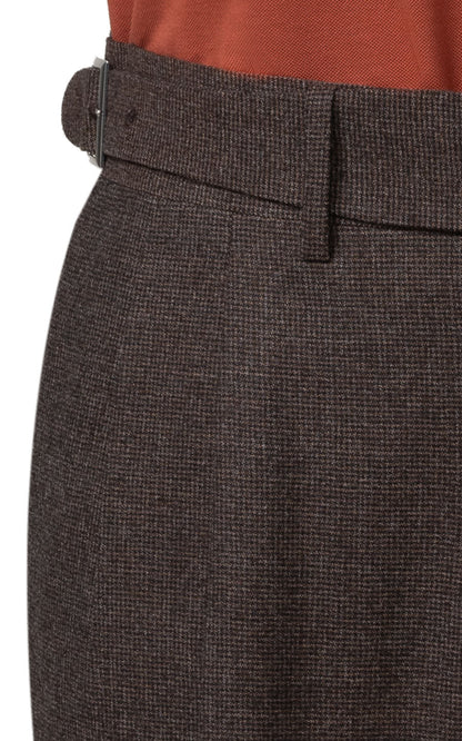 Premium Dark Brown Wool - Custom Pants Fabric Detail