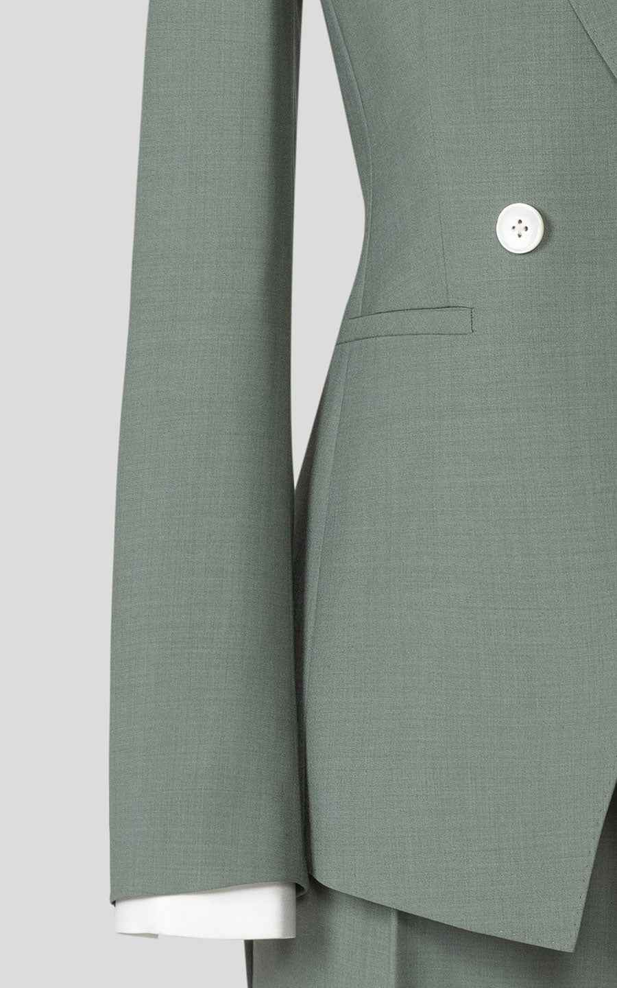 Sage Green Double-Breasted Suit Set