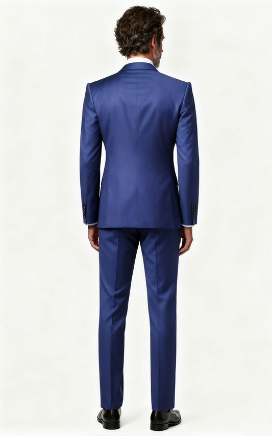 Custom suits Navy Blue Business Suit Set - Men's Tailored Fit