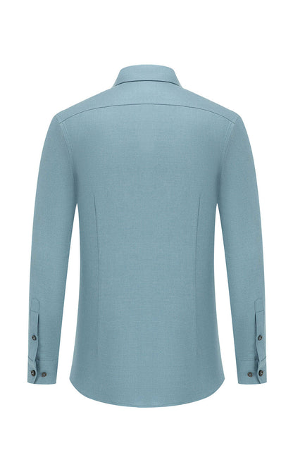 Celadon modal shirt side view - premium men's custom