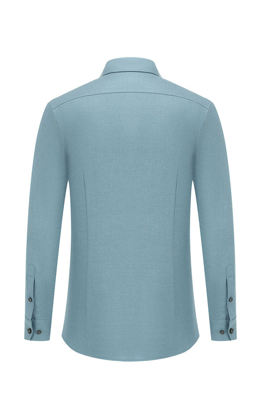 Celadon modal shirt side view - premium men's custom