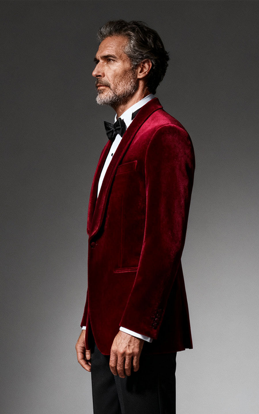 Men's Burgundy Velvet Wedding Suit - Formal Tuxedo