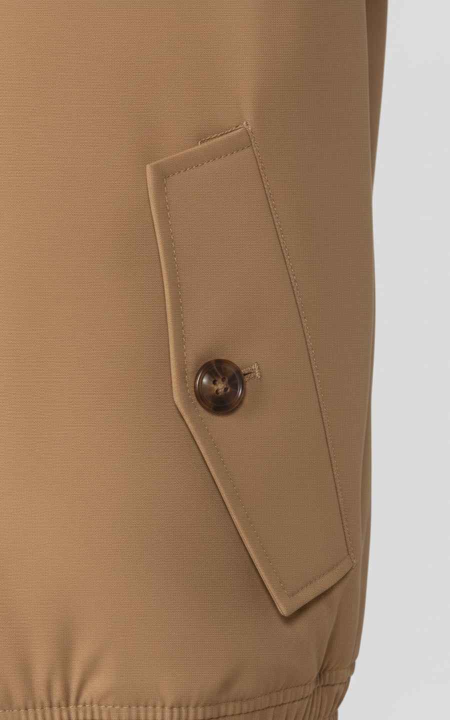 Khaki Custom Men's Slim Fit Casual Zip-Up Jacket