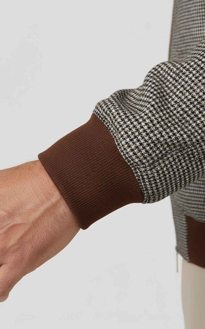 Custom brown plaid jacket for men casual coat