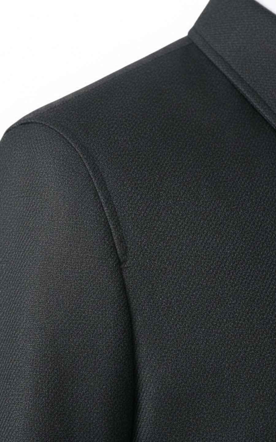 Charcoal Grey Tailored Zip Jacket for Men Business Casual