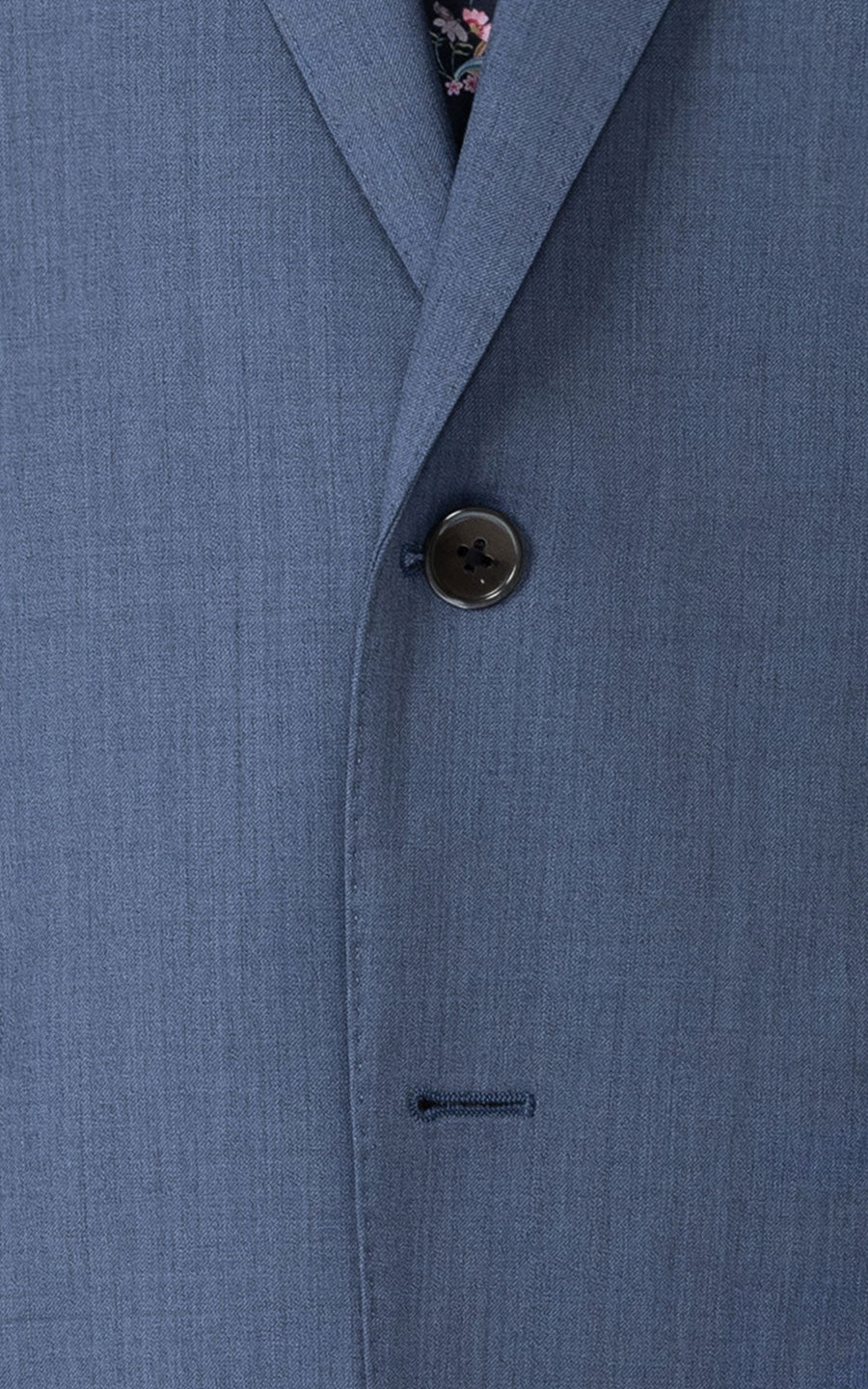 Light blue tailored suit fabric detail made to measure