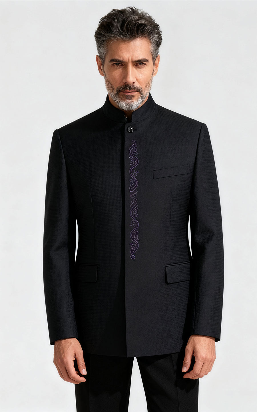 Custom Chinese Wedding Suit - Embroidered Men's Formal Tuxedo