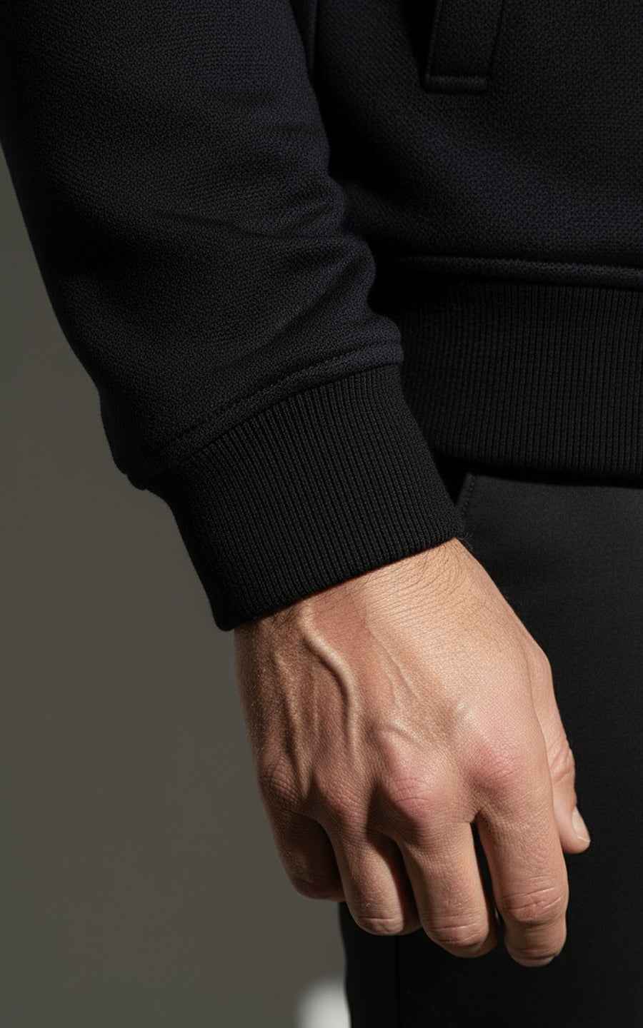 Premium Bespoke Blue-Black Men's Bomber Jacket