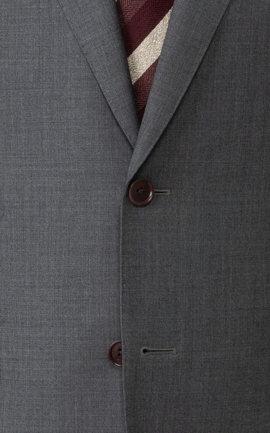 Medium grey twill suit fabric texture custom tailored
