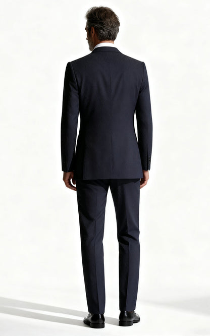 Navy Blue suits custom Wool Suit - Tailored Men's Formal Set