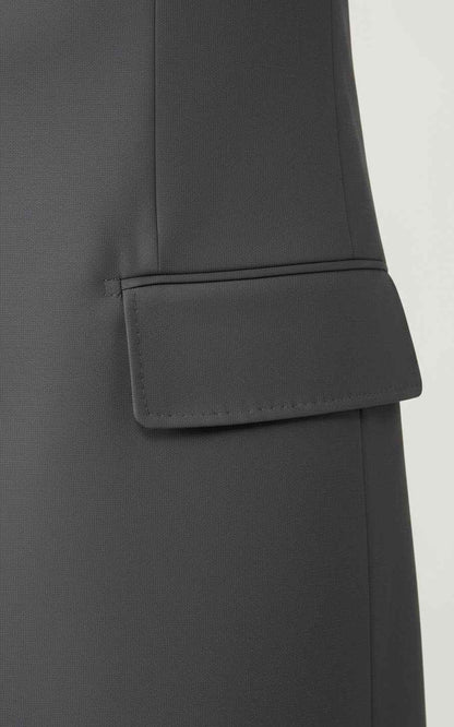 Charcoal Grey Overcoat Men Tailored Double Breasted Winter Formal