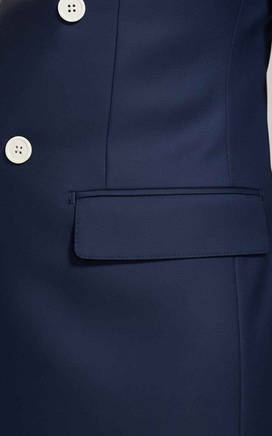 Navy blue men's double-breasted business casual customize suit coat