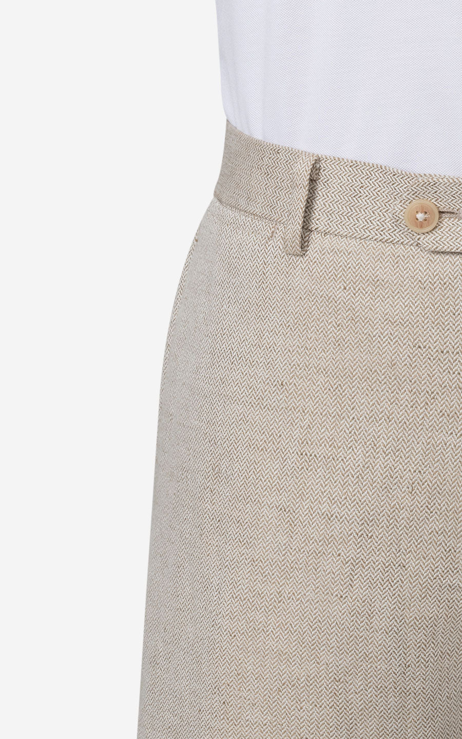 Tailored fit suit pants back view - organic fabric