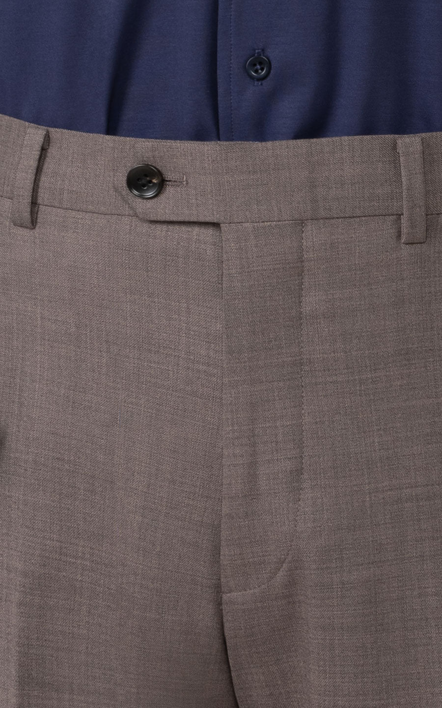 Light Brown Stretch Pants Side - Premium Suit Trousers