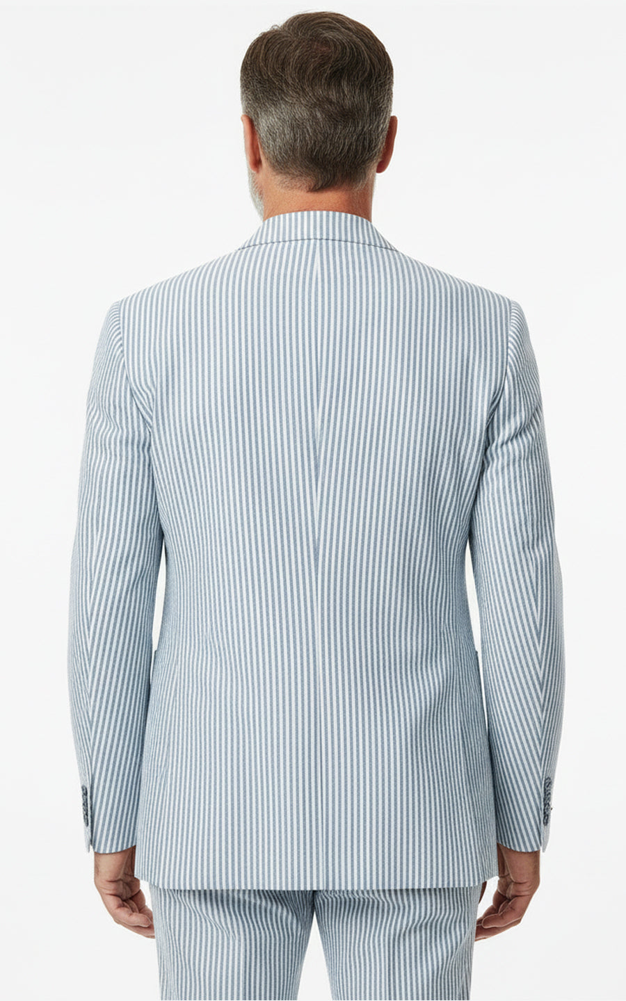 Mens Custom Seersucker Suit Light Blue Summer Wedding