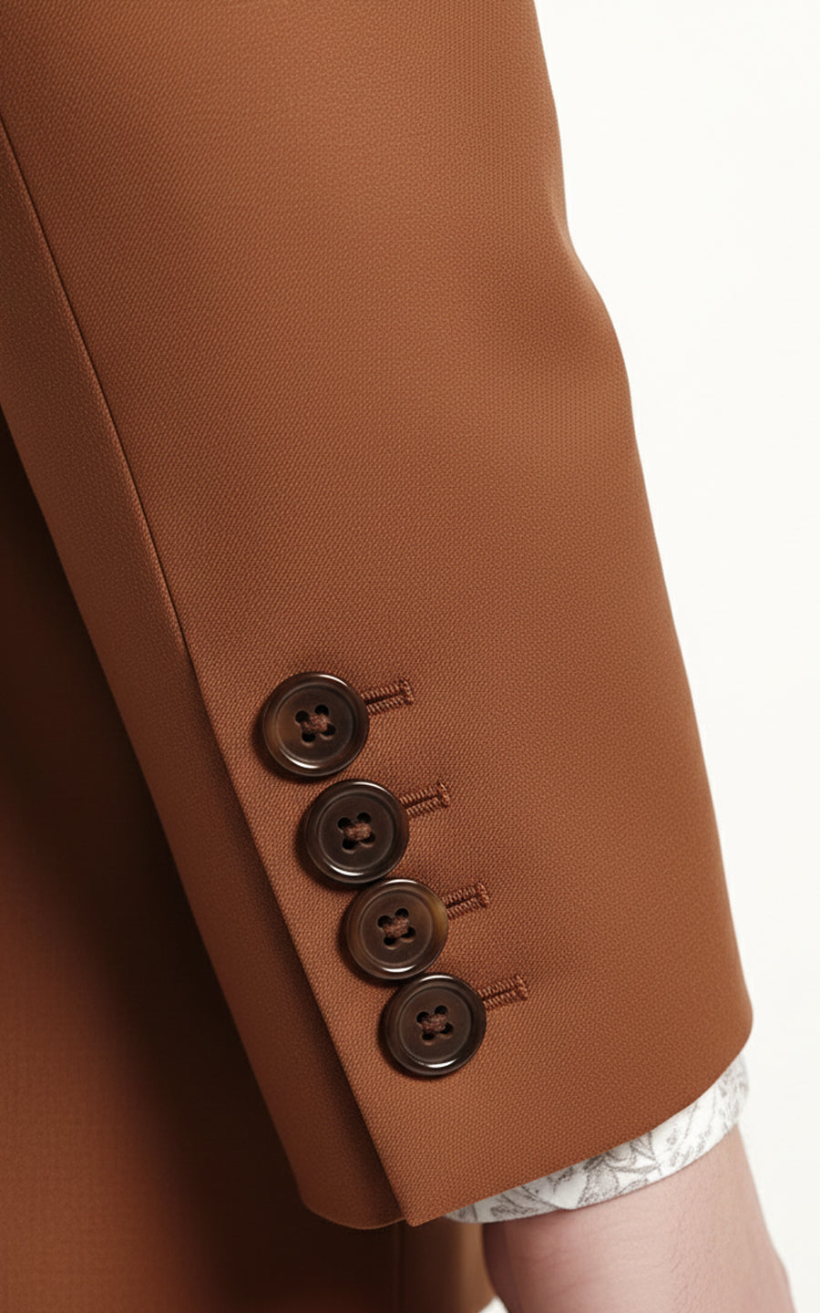 Caramel Tailored Suit Men Business Formal Two Piece Set