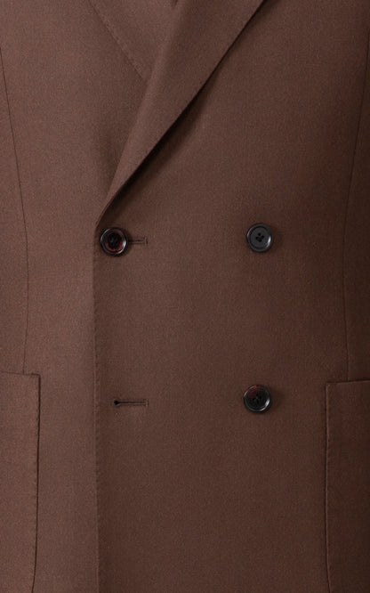 Dark brown wool fabric detail custom blazer texture