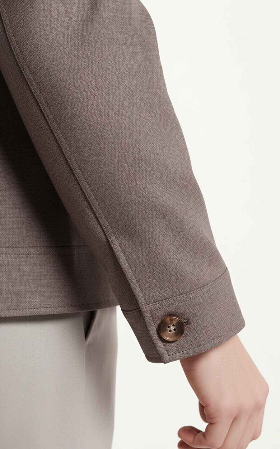 Casual coffee-colored custom men's jacket