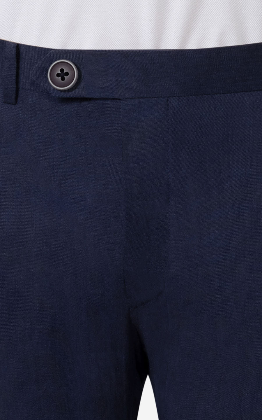 Navy Blue Casual Pants Side - Custom Flannel Trousers