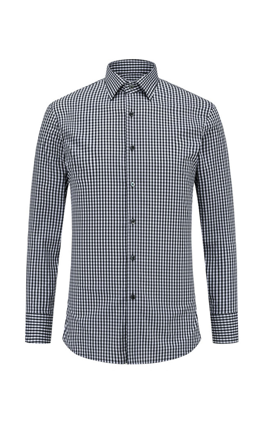 Men's Ivy Grey Check Casual Shirt - Custom Fit