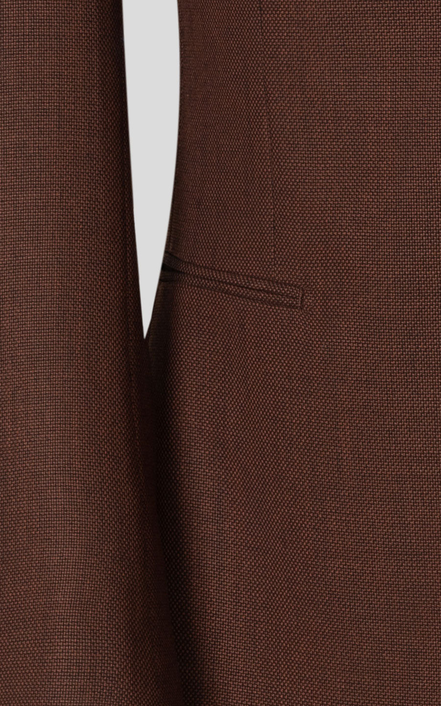 Man wearing brown custom tailored wool blazer