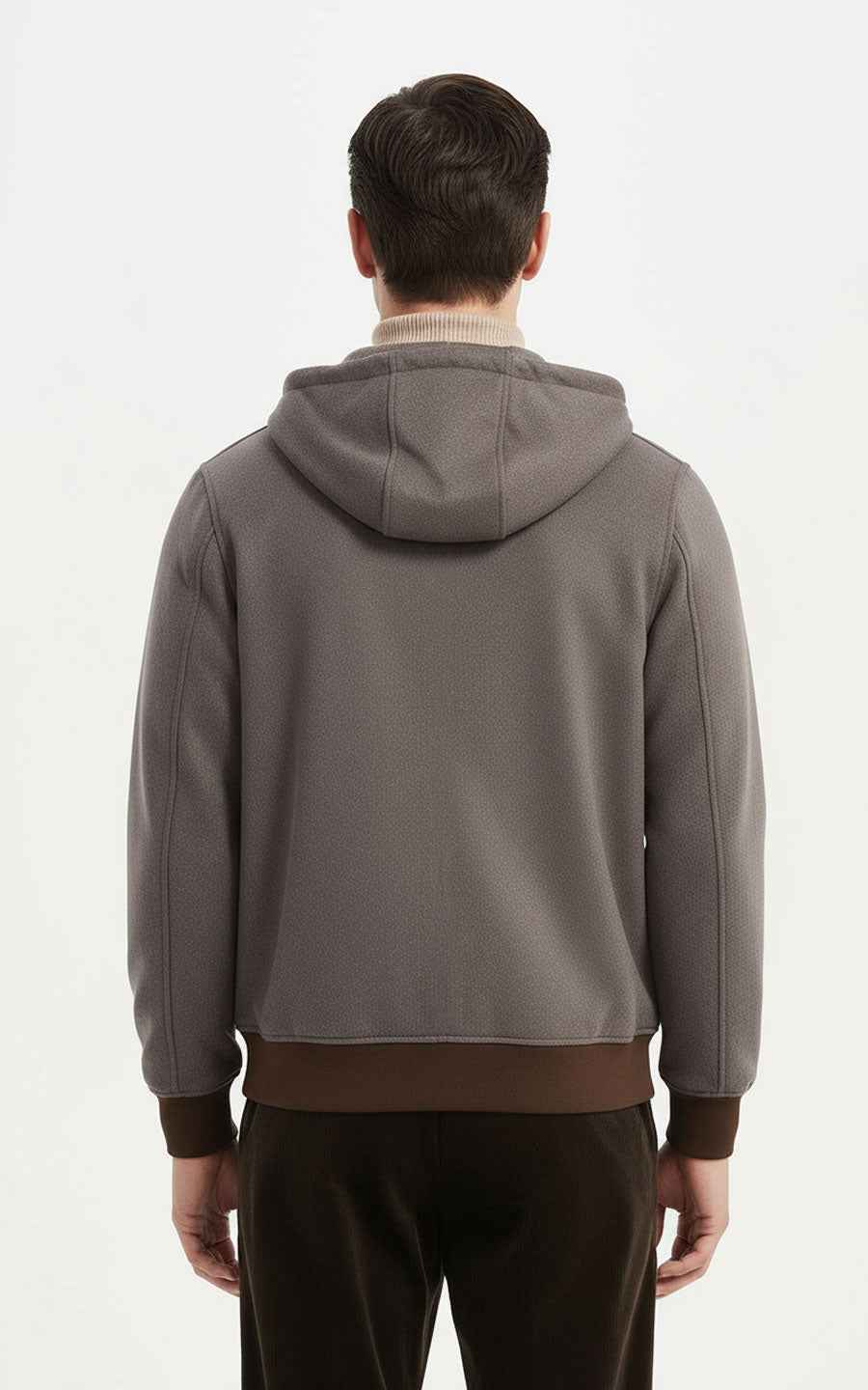 Men's Premium Hooded Bomber Jacket - Gray