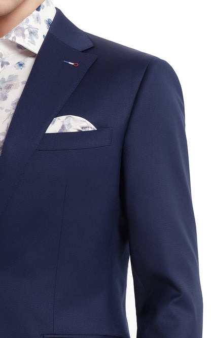 Blue Custom Suit Set Men Slim Fit Business Formal Wear