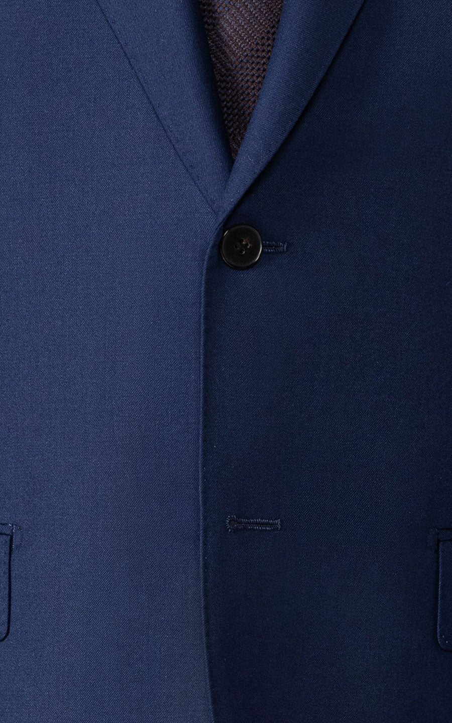 Dark blue business suit fabric texture notch lapel
