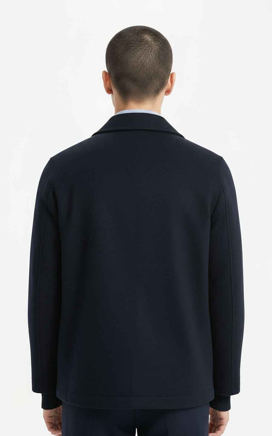 Men's Zip Jacket Navy Blue Classic Style