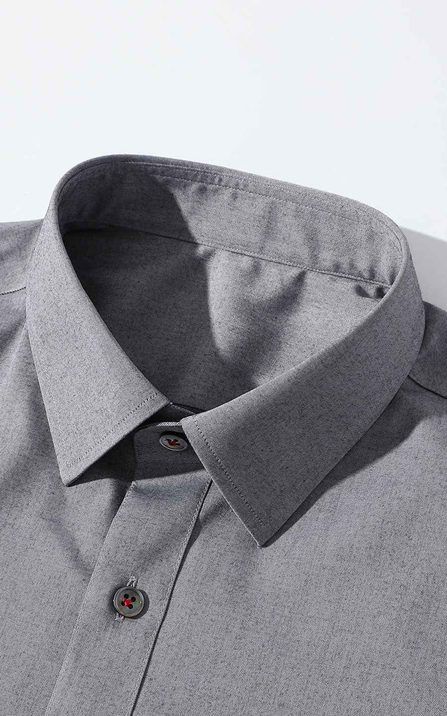 Custom Gray Textured Business Dress Shirt - Tailored Fit