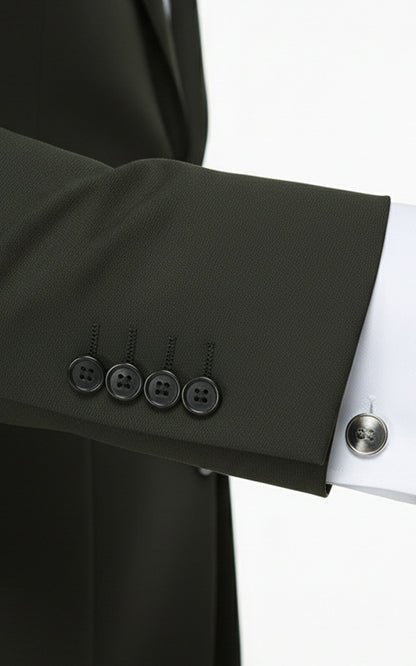 Custom Dark Green Suit Men Business Tailored Two Piece