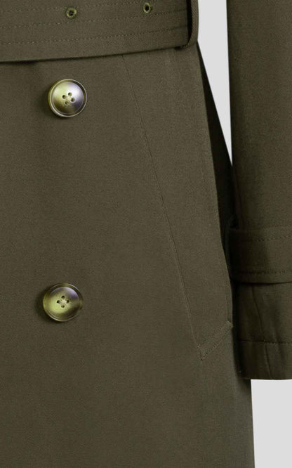 Made men's premium dark green double-breasted Custom trench coat