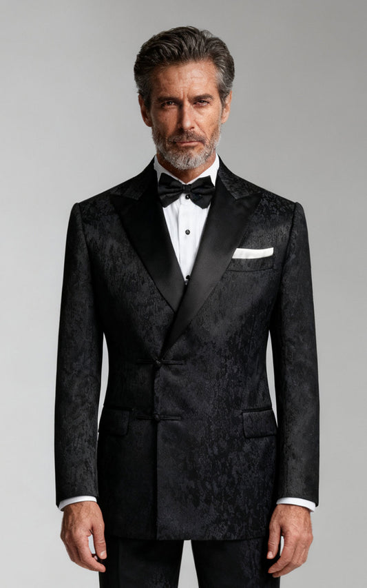 Custom Wool Jacquard Suit Jacket