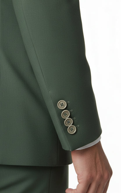 Mens Light Green Bespoke Business Suit Wedding Formal Set