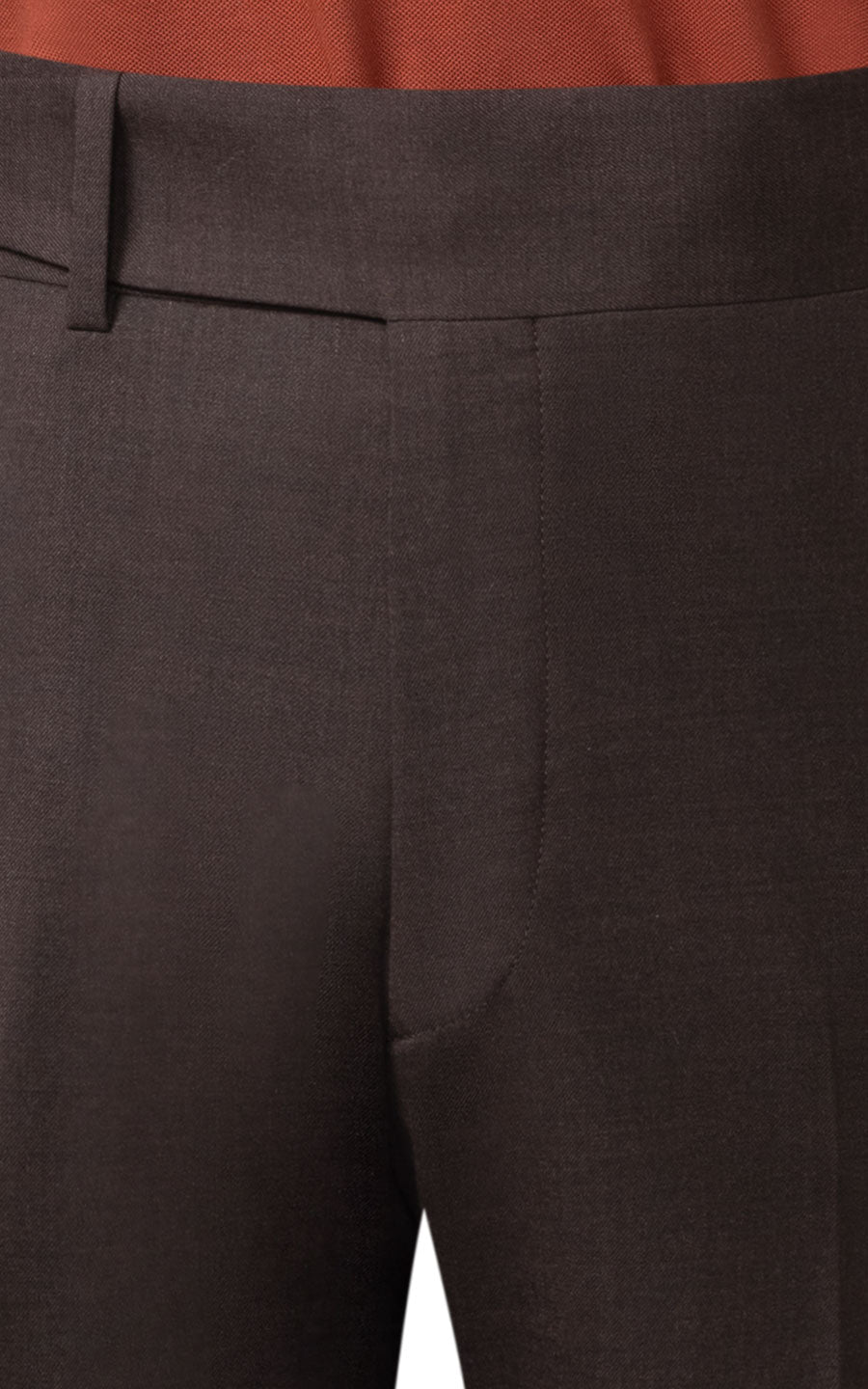 Dark Brown Casual Slacks Side - Custom Twill Pants