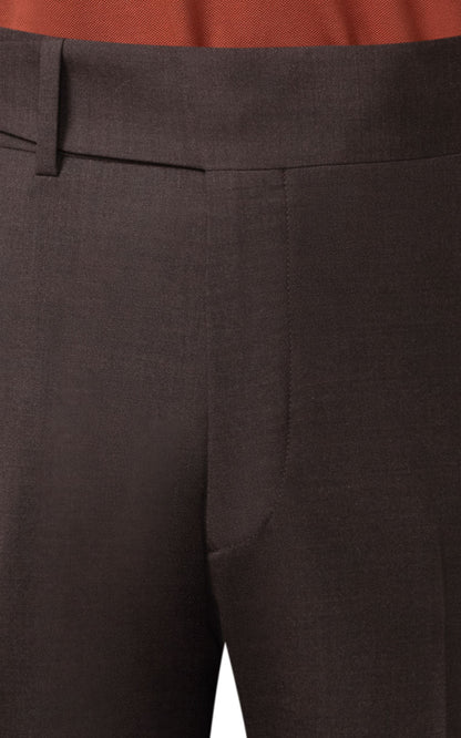 Dark Brown Casual Slacks Side - Custom Twill Pants